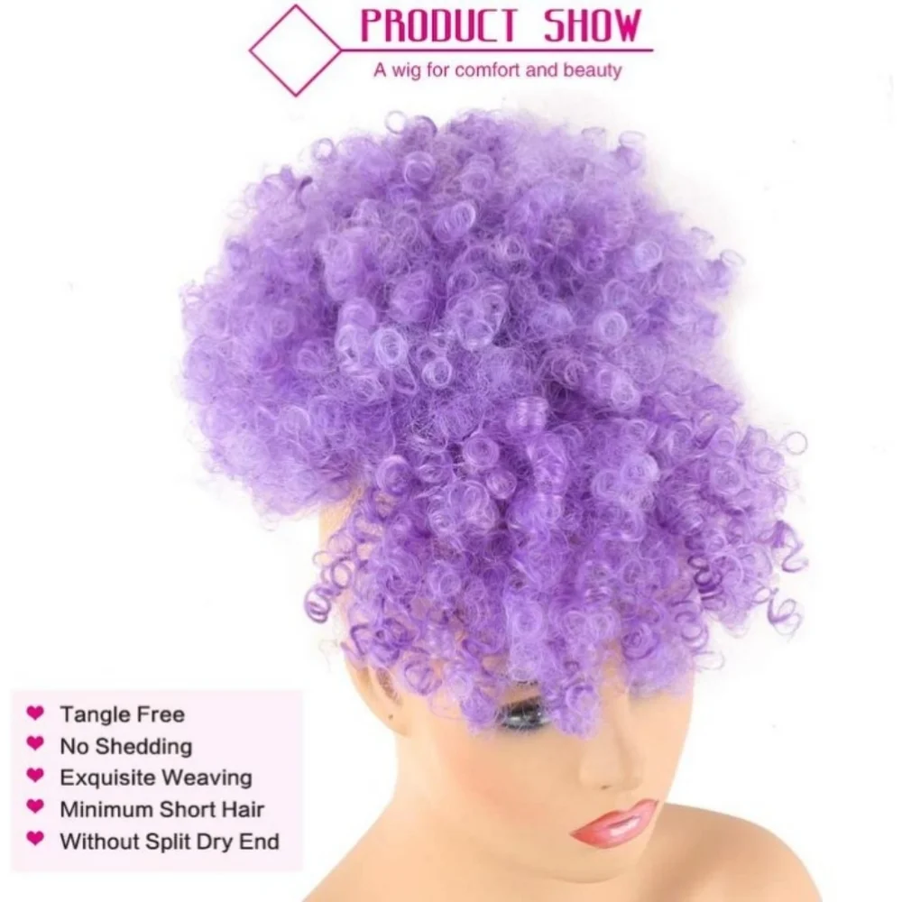Blooming Hair Drawstring Ponytail With Bang